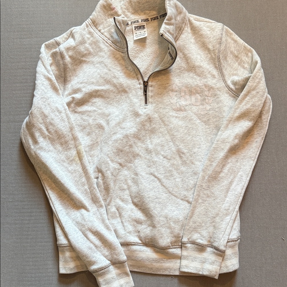 Women’s Gray Half-Zip Sweater